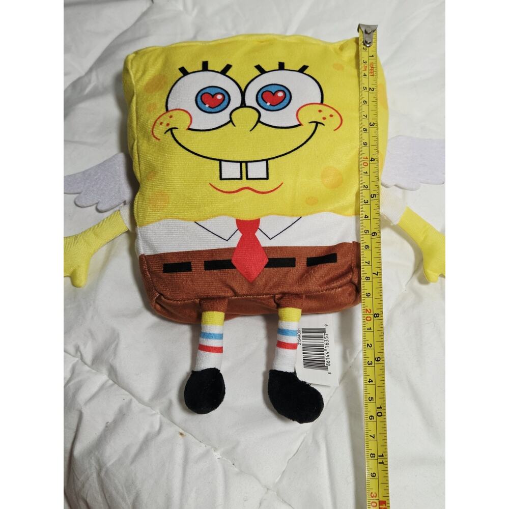 Nickelodeon SpongeBob SquarePants CUPID Angel Valentines 10” Plush Retired - Picture 7 of 10